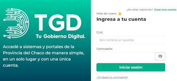Cambios de contraseñas en el portal Tu Gobierno Digital de Chaco.