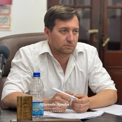 Marcelo Spahn, concejal de Charata, autor del proyecto para apadrinar un &aacute;rbol. 