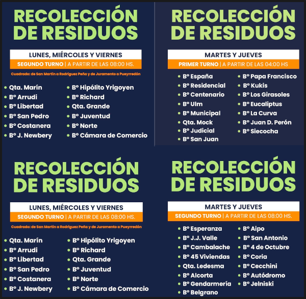 Recolecci&oacute;n de Residuos en Charata, Diciembre 2025.