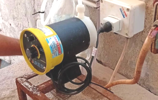 Nuevo dosificador de cloro incorporado por Sameep a la Cisterna de Charata.