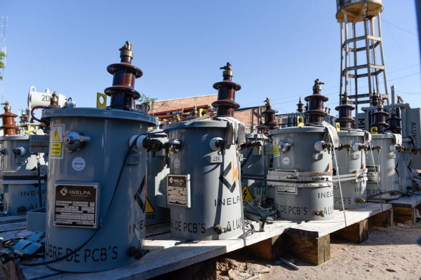 Nuevos transformadores para Secheep para enfrentar la alta demanda de consumo eléctrico en el verano chaqueño.