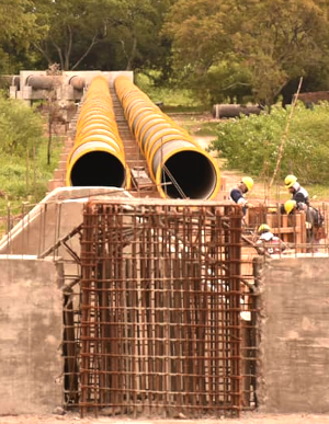 Trabajos para terminar el segundo acueducto del interior del Chaco.