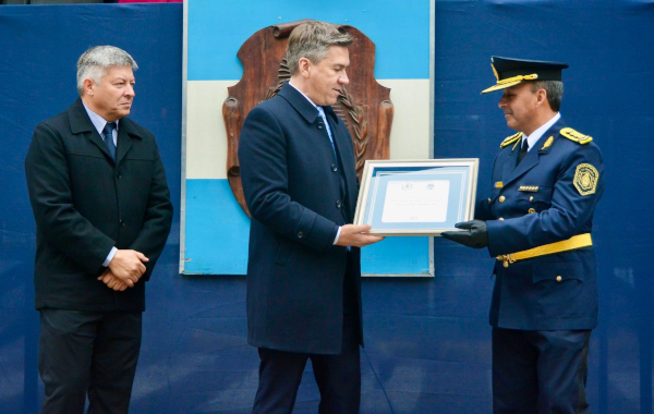 El ministro de Seguridad, Hugo Matkovich, el gobernador del Chaco, Leandro Zdero, y el jefe de la Polic&iacute;a del Chaco, Fernando Romero.
