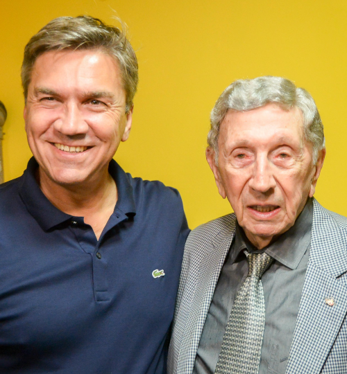 Leandro Zdero con Don Luis Landriscina.