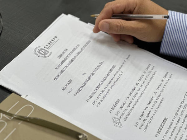 Temario de la última sesión del Concejo Deliberante de la ciudad de Charata.