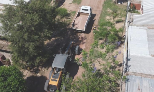 Enripiado de calles en Barrio 4 de Octubre de Charata