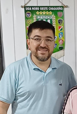 Víctor Galeano, presidente del Club Ferro de General Pinedo.
